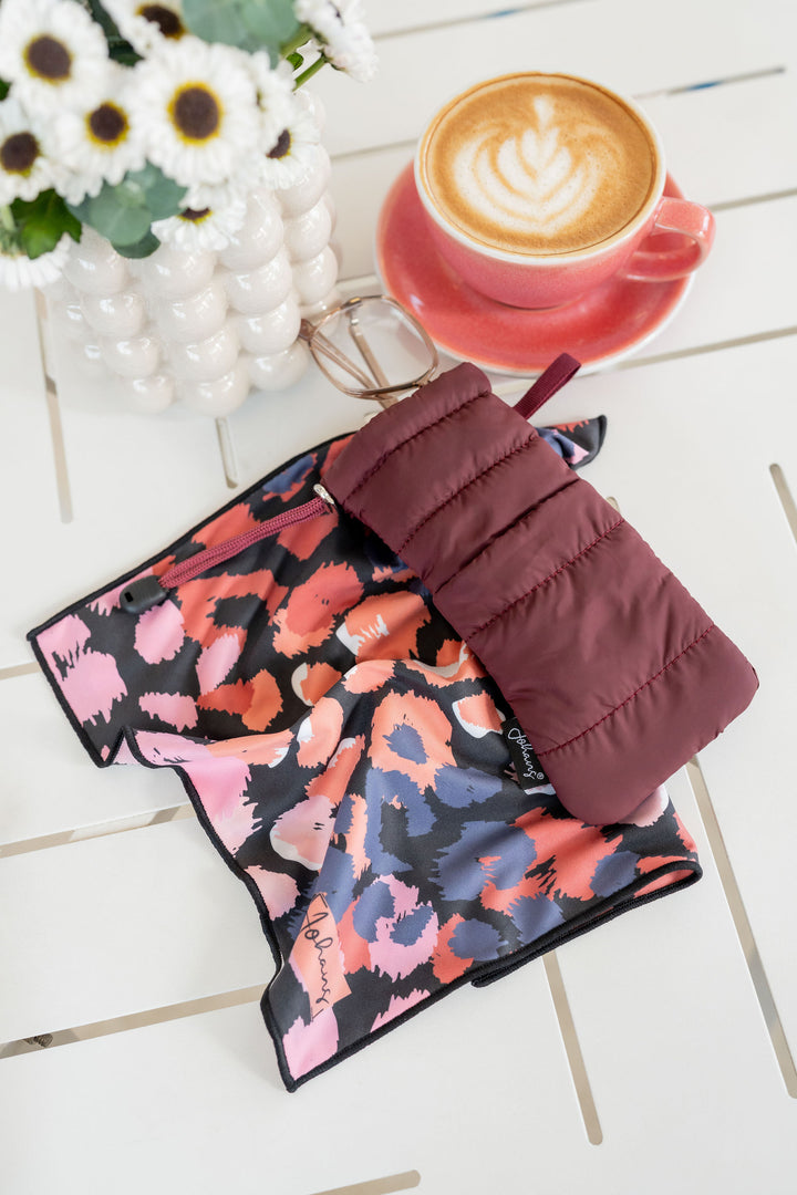 Brillenetui Puffy Bag "Burgundy"
