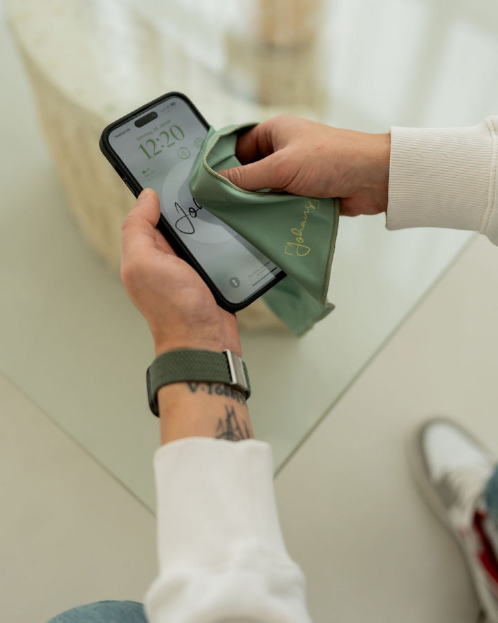 Brillen- und Displaytuch "Salbeigrün"