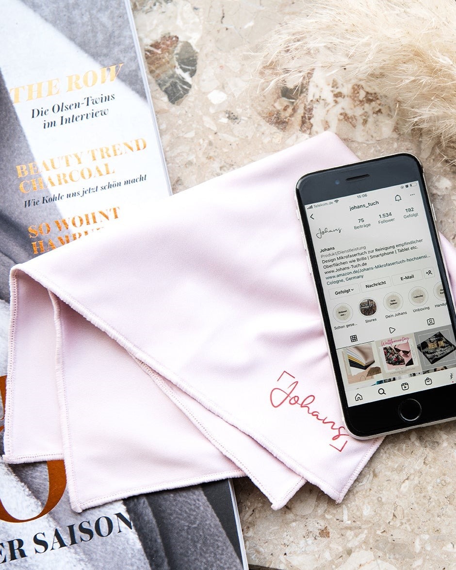 Brillen- und Displaytuch "Rosé"