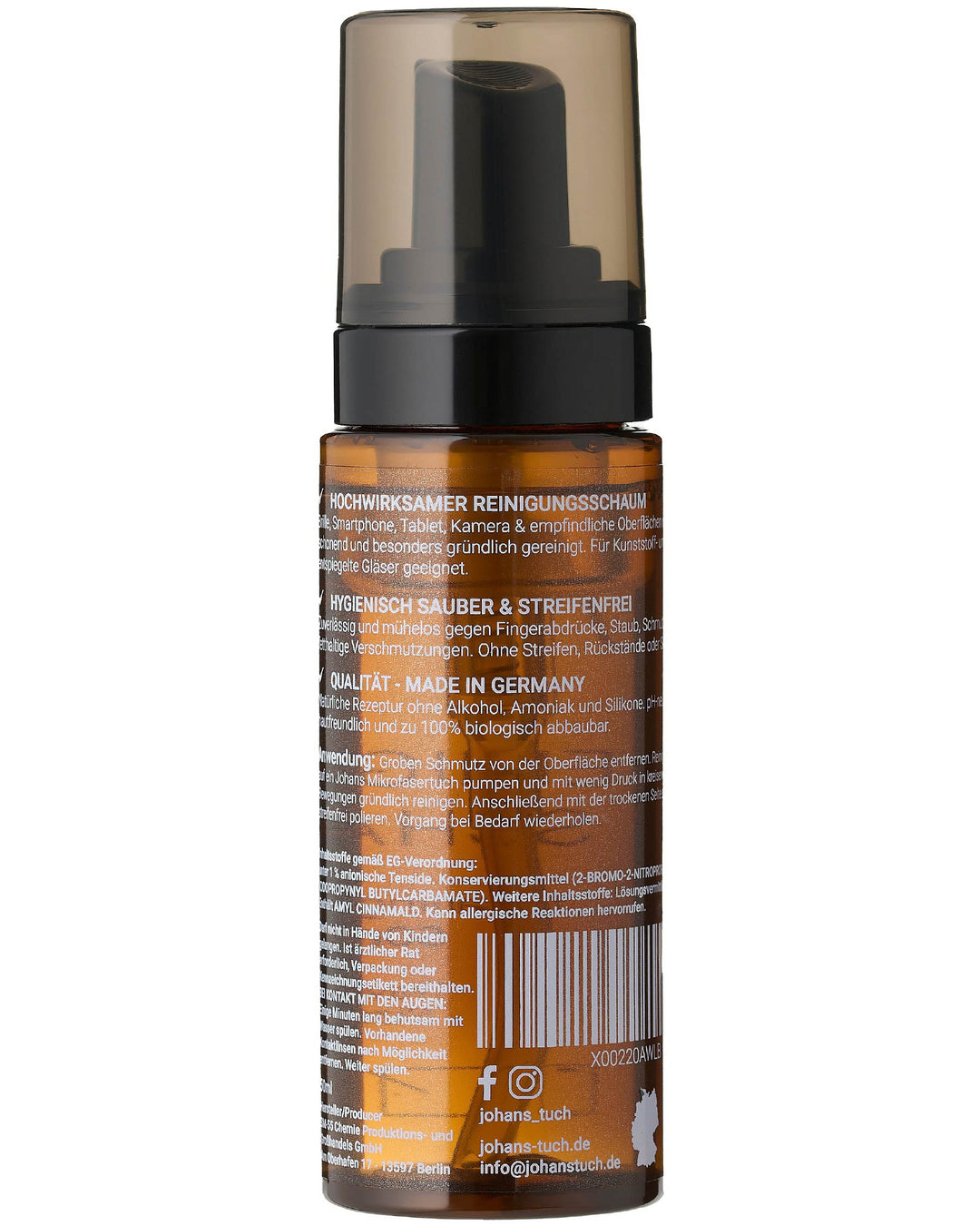 Reisegröße Johans Reinigungsschaum 50ml