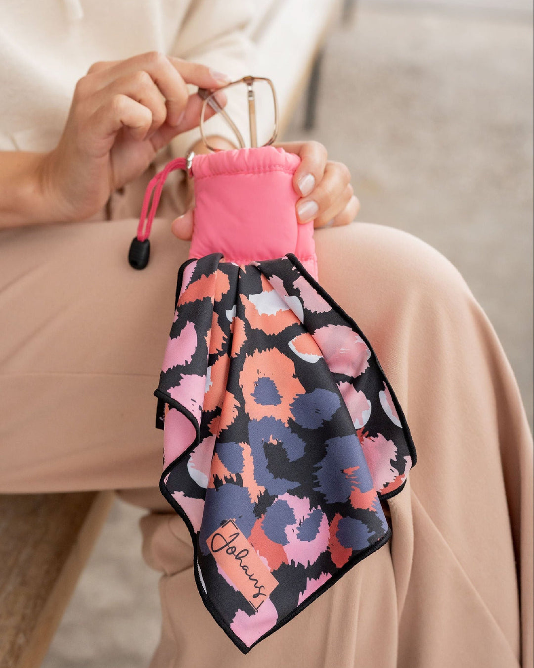 Brillen- und Displaytuch "Pink cheetah"