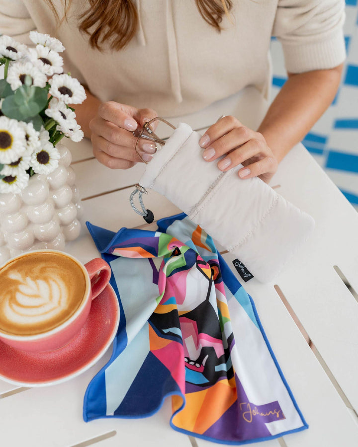 Brillenetui Puffy Bag "Off White"