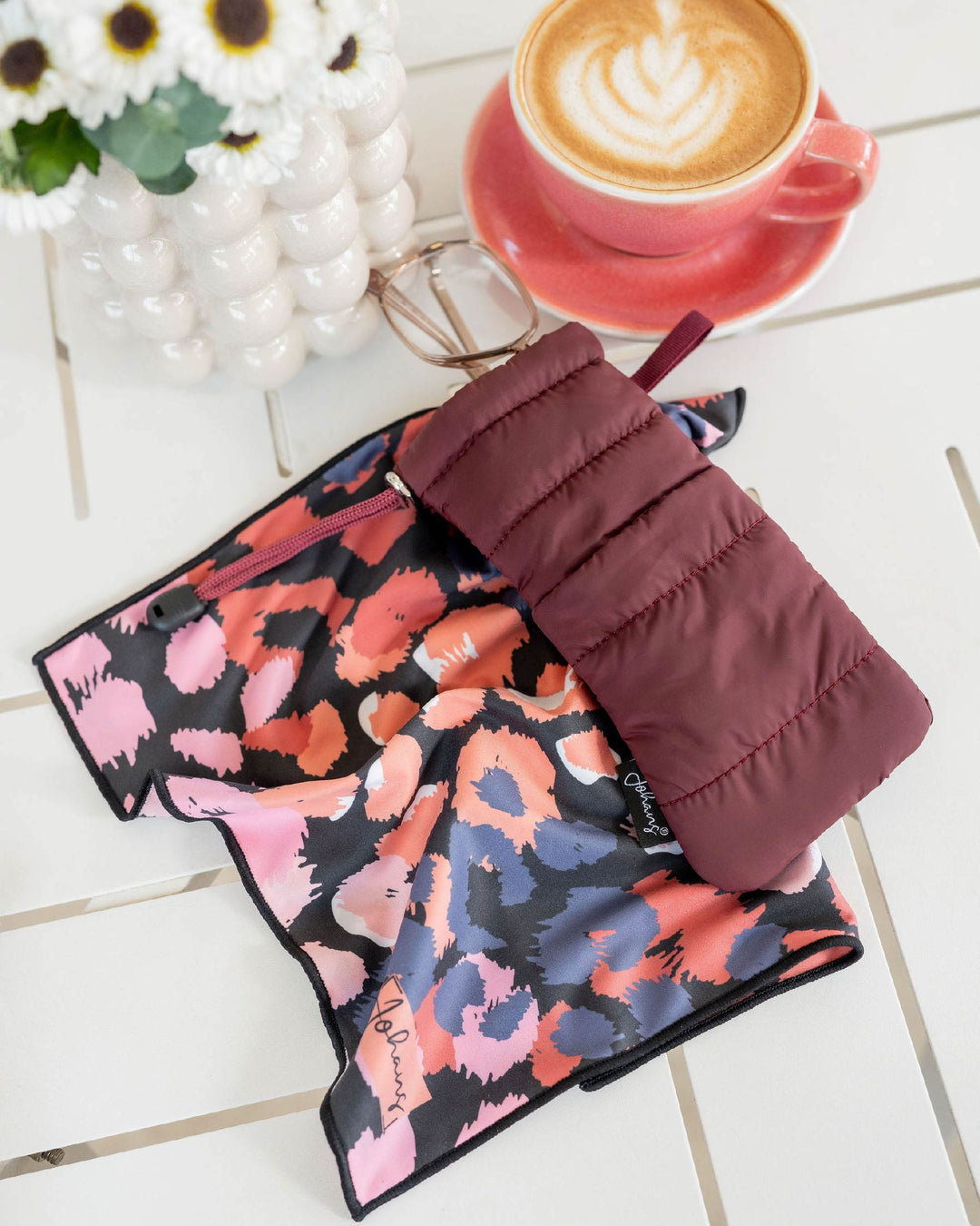 Brillenetui Puffy Bag "Burgundy"