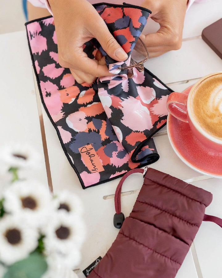 Brillen- und Displaytuch "Pink cheetah"
