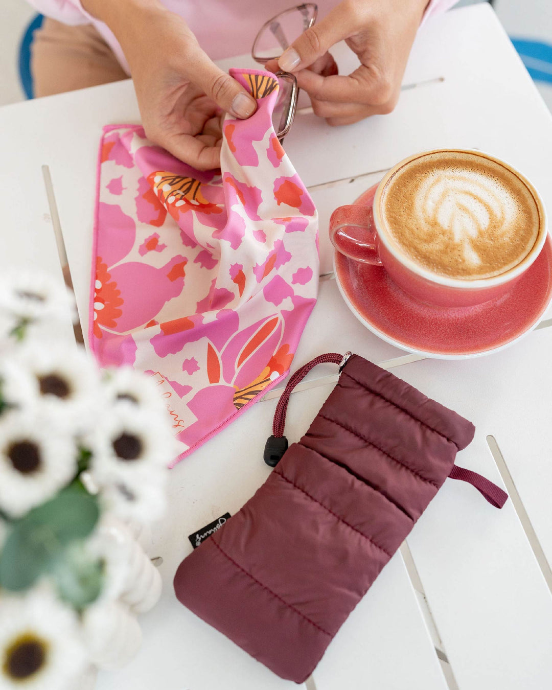 Brillenetui Puffy Bag "Burgundy"