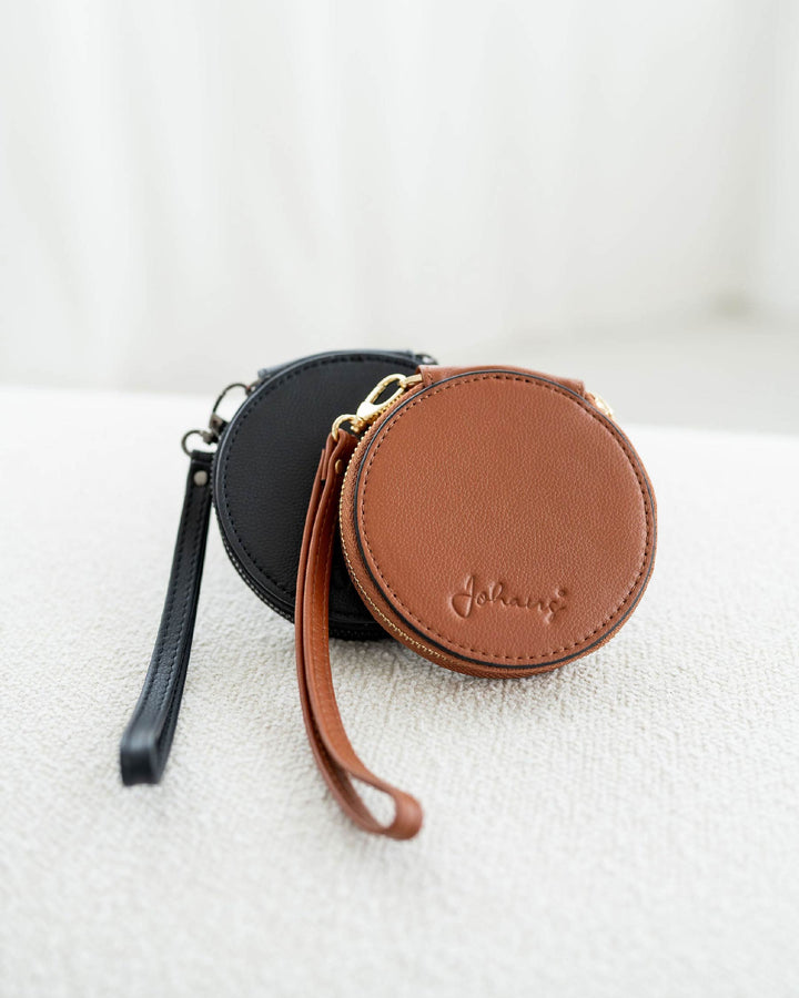 Leder Wallet - schwarz