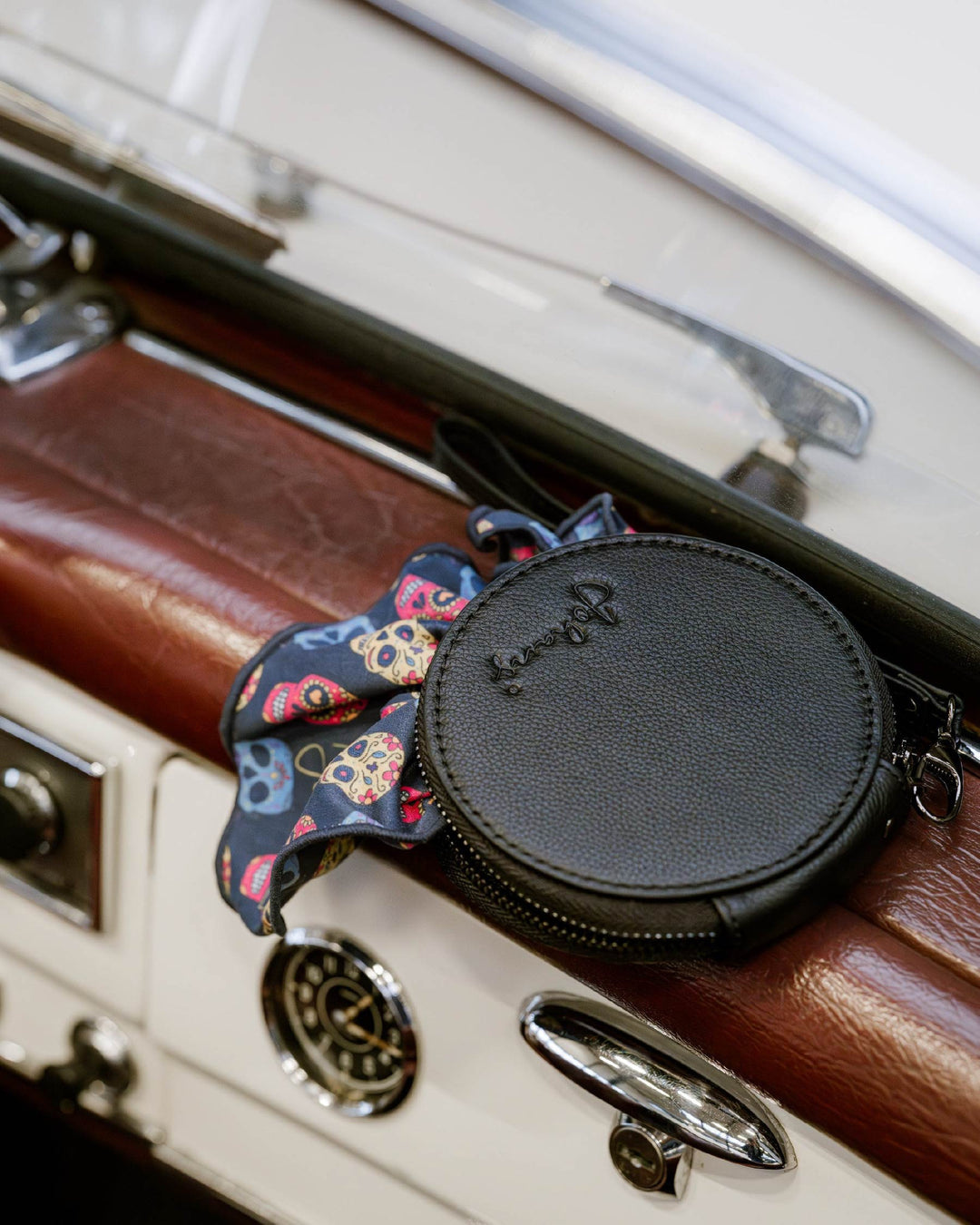 Leder Wallet - schwarz