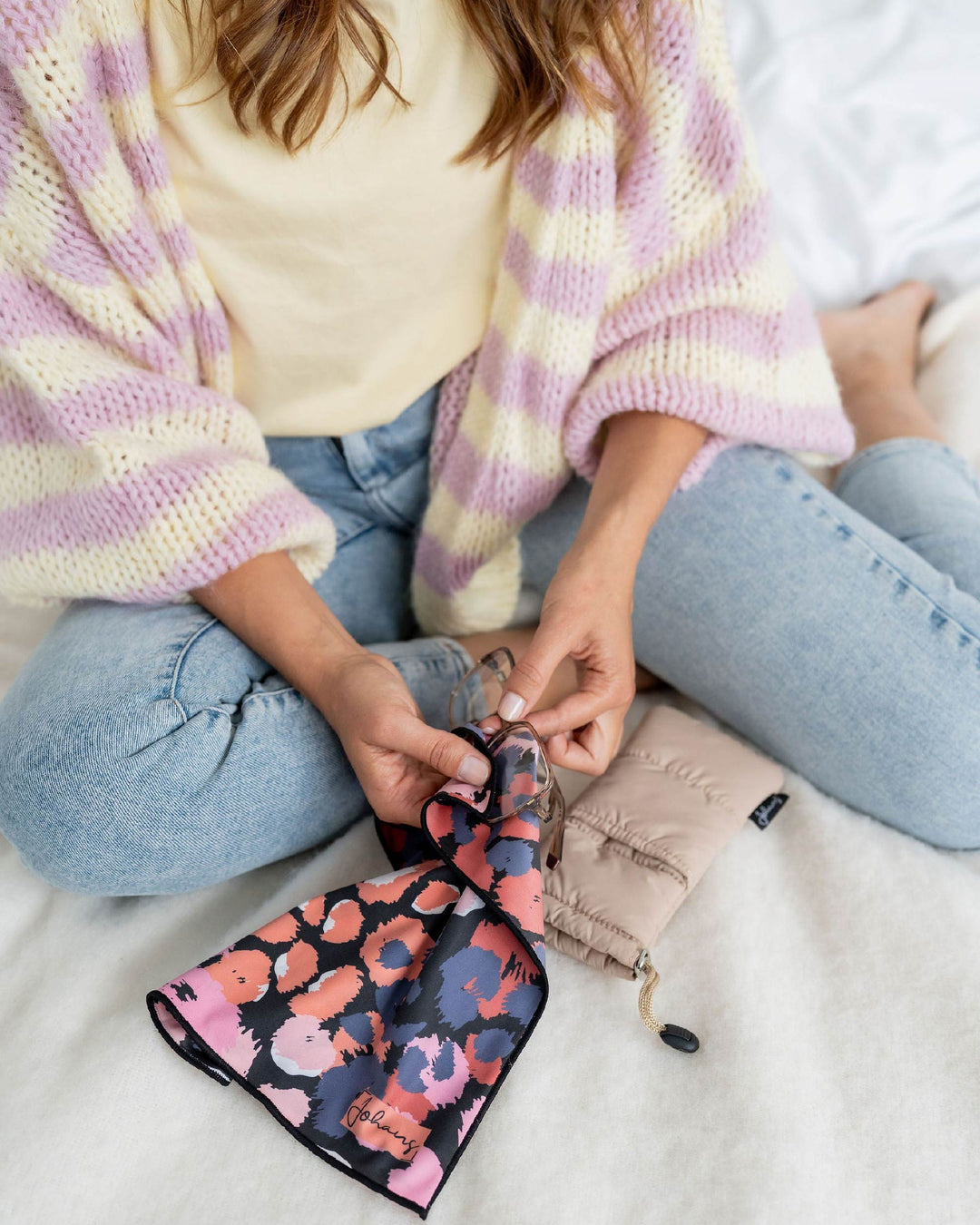 Brillen- und Displaytuch "Pink cheetah"