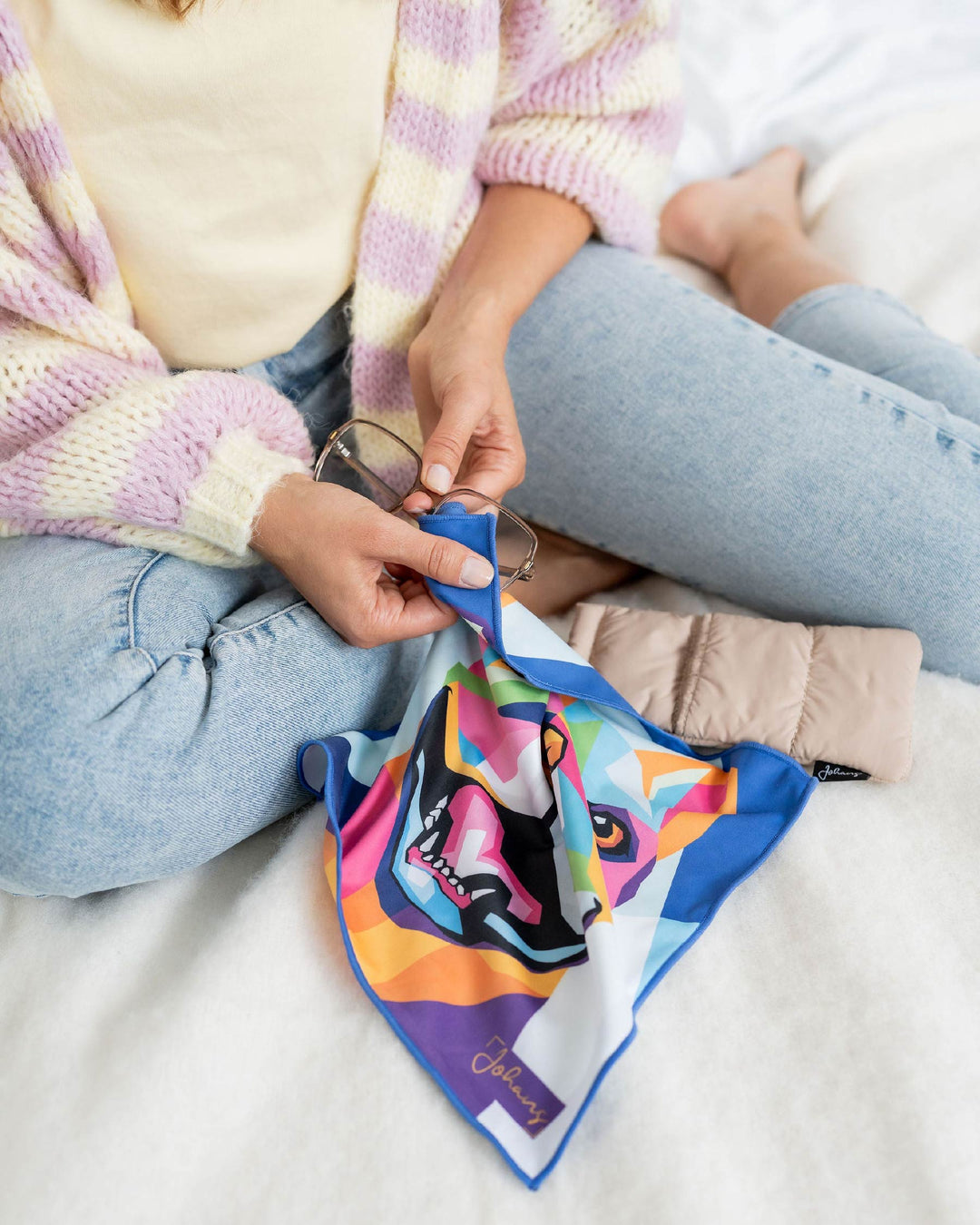 Brillen- und Displaytuch "Bulldog"