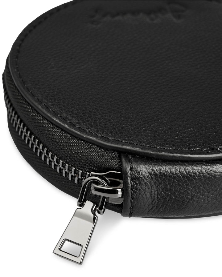 Leder Wallet - schwarz