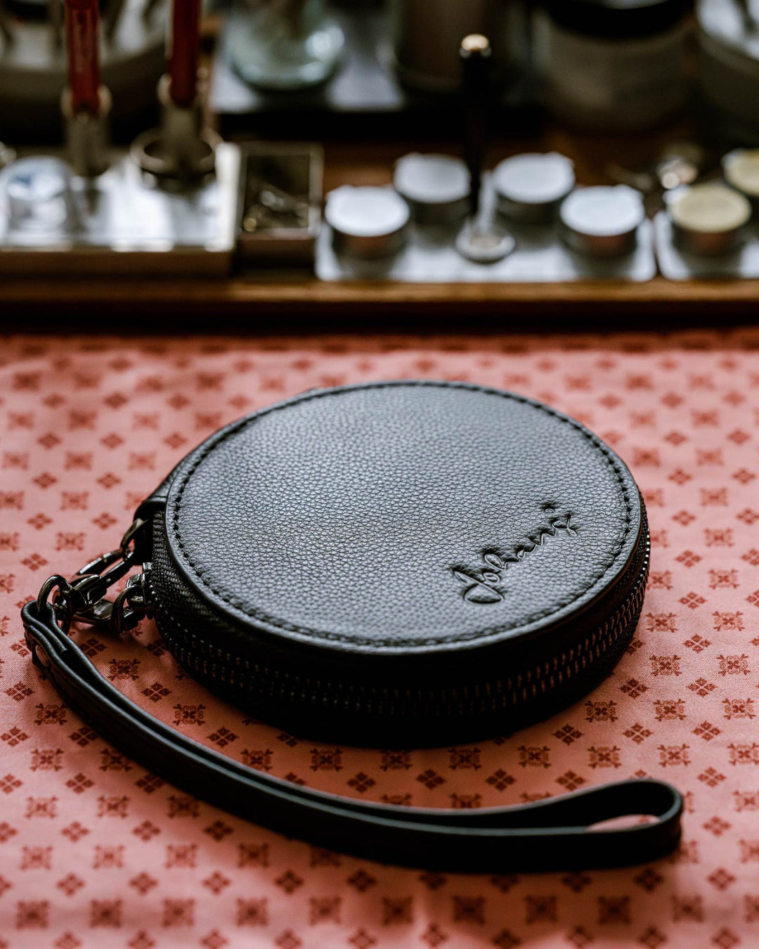 Leder Wallet - schwarz