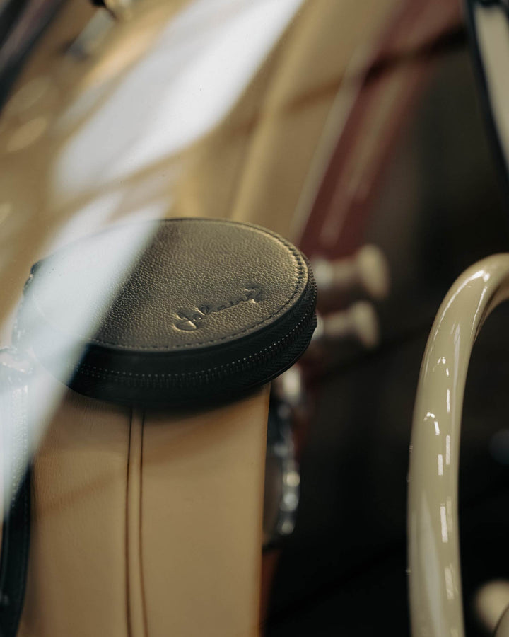 Leder Wallet - schwarz