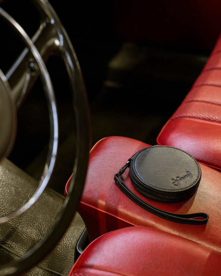 Leder Wallet - schwarz