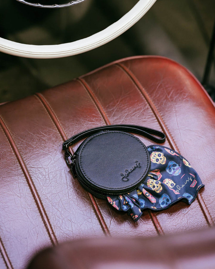 Leder Wallet - schwarz