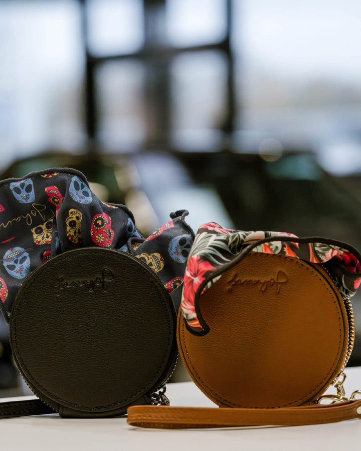 Leder Wallet - schwarz