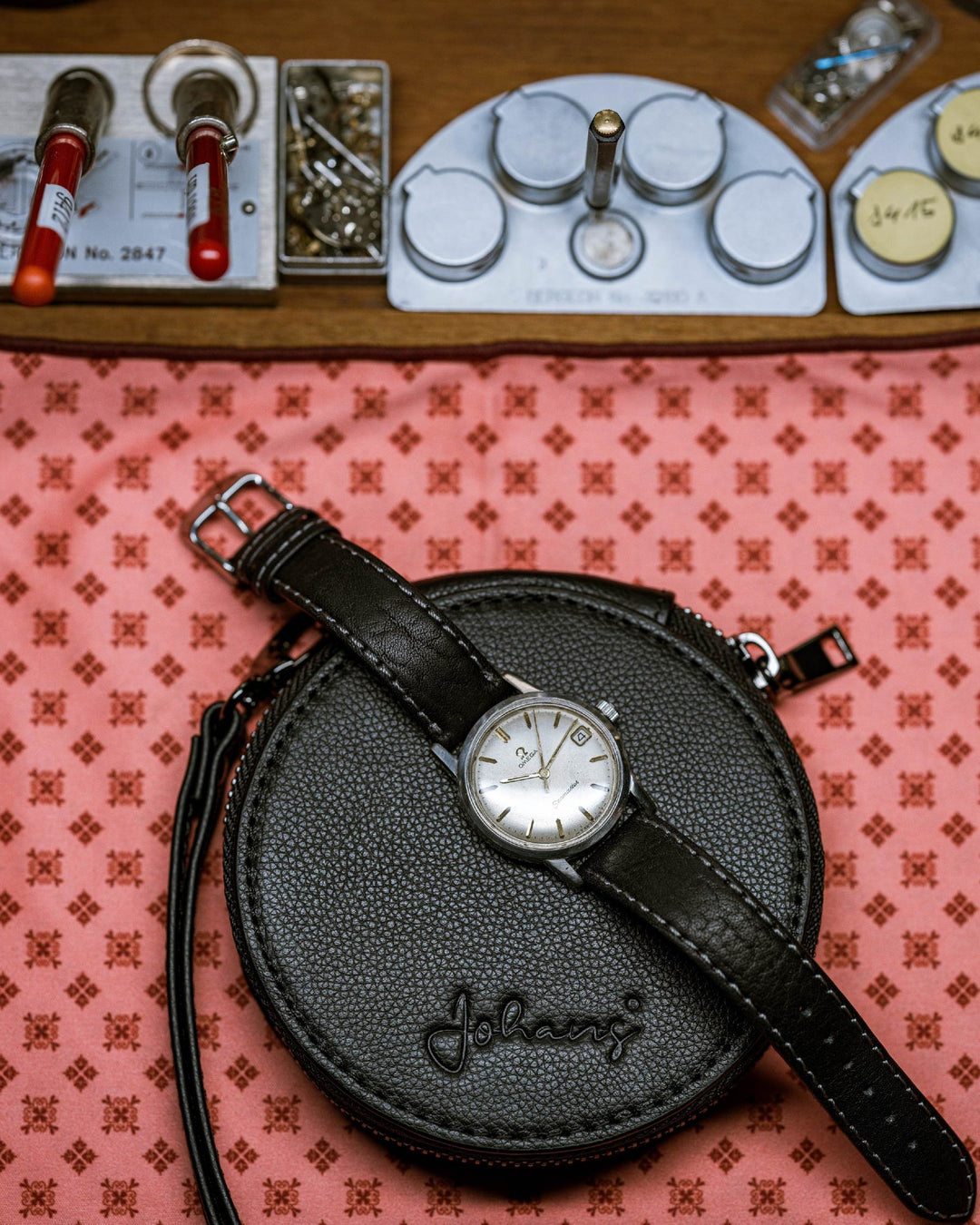 Leder Wallet - schwarz