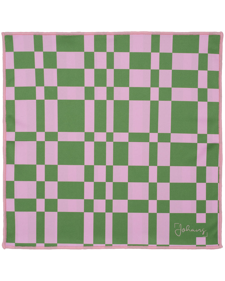 Brillen- und Displaytuch "Green Pink Square"