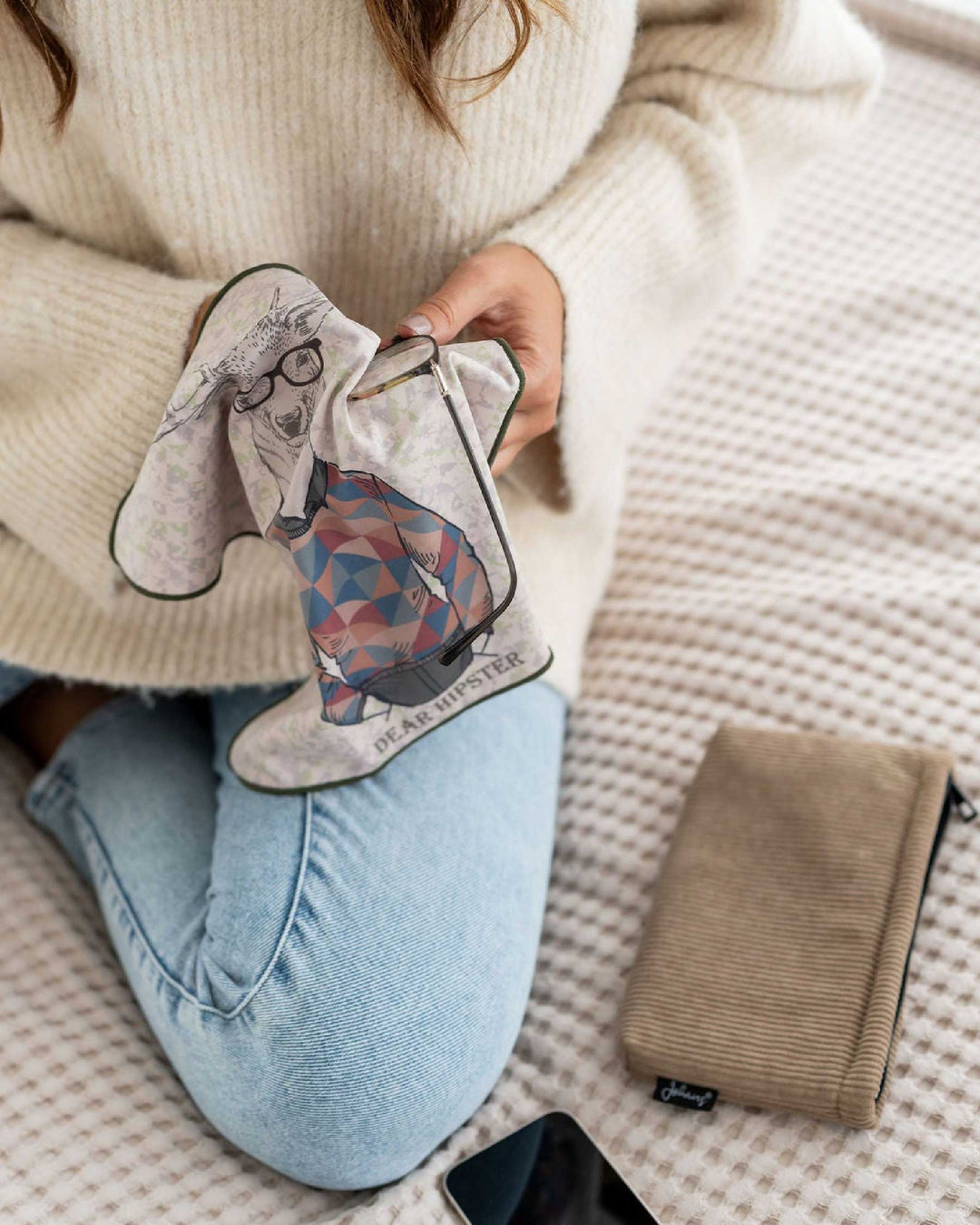 Brillen- und Displaytuch "Hipster"