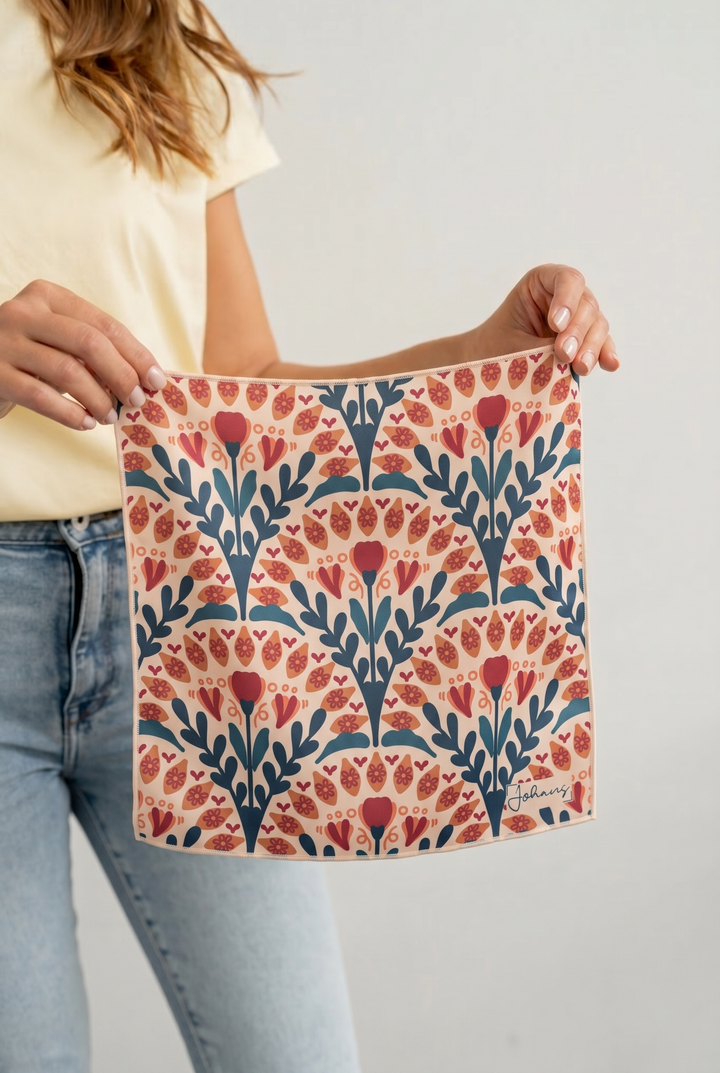 Brillen- und Displaytuch "Vintage Bloom"