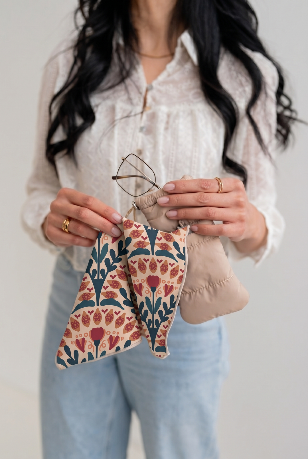 Brillen- und Displaytuch "Vintage Bloom"