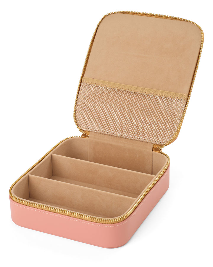 Brillenbox Rosé Classic - Aufbewahrung für 3 Brillen aus Kunstleder