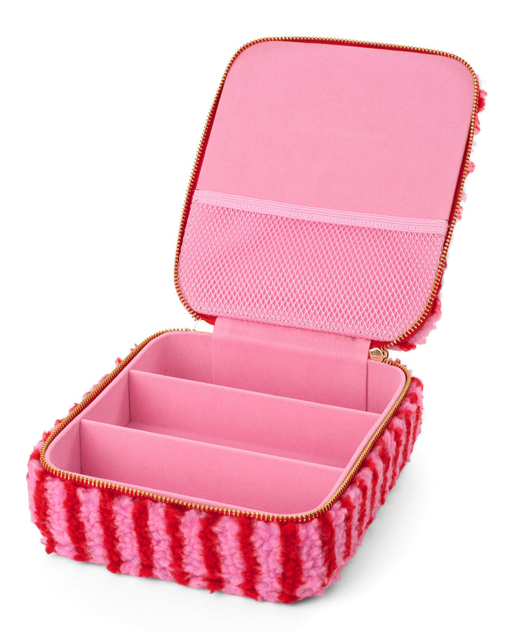 Brillenbox Sweet Stripes - Aufbewahrung für 3 Brillen im Bouclé-Look