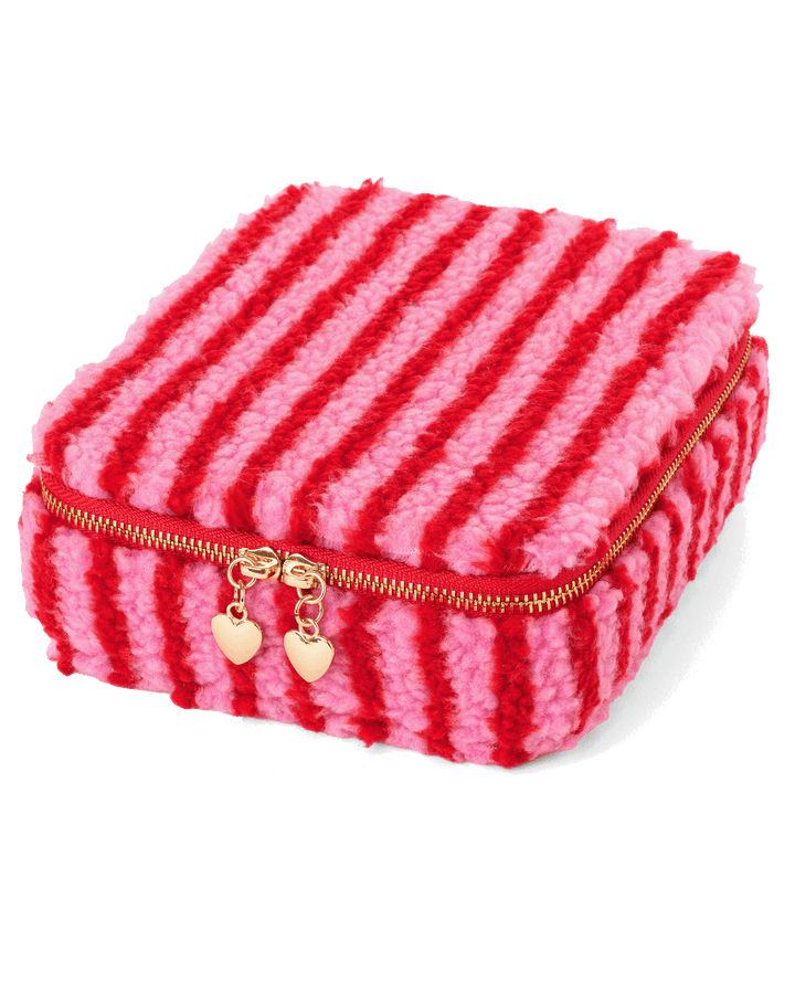 Brillenbox Sweet Stripes - Aufbewahrung für 3 Brillen im Bouclé-Look